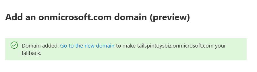 Domain Added