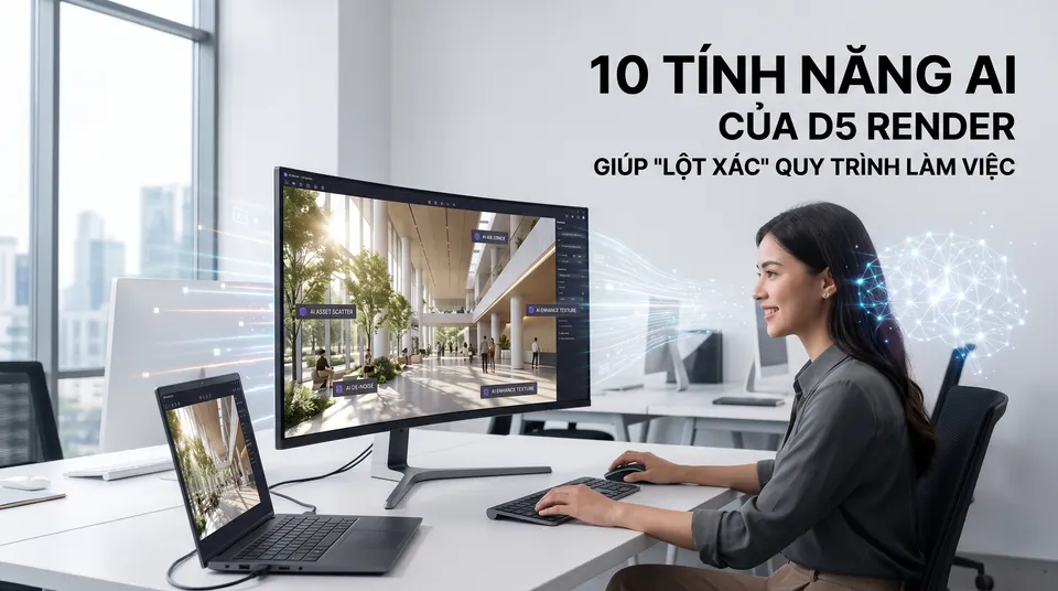 10 Tính Năng AI Của D5 Render Giúp "Lột Xác" Quy Trình Làm Việc