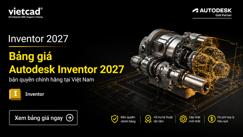 Bảng gi&aacute; Autodesk Inventor 2027 bản quyền