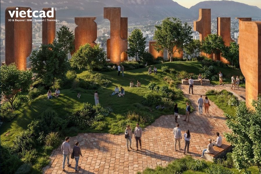 Thiết kế Motus Tower của Rojkind Arquitectos bằng D5 Render