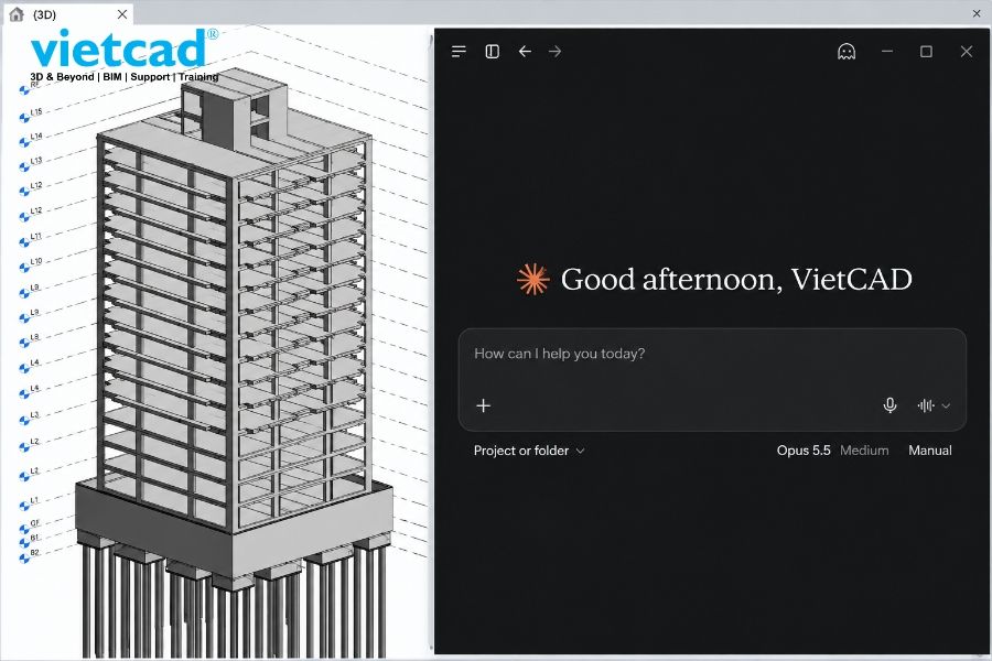 Quy tr&igrave;nh kết nối AI với Autodesk Revit th&ocirc;ng qua MCP Server
