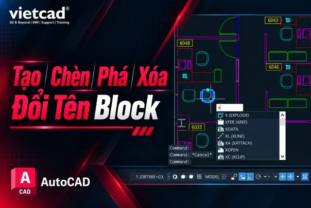 Cách Tạo, Chèn, Đổi Tên, Phá Và Xóa Block Trong AutoCAD
