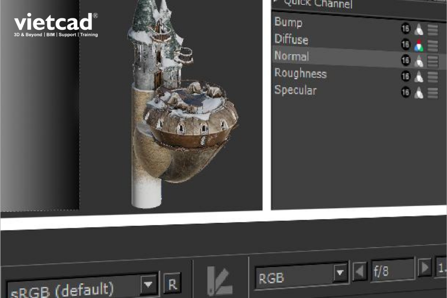 Bộ k&ecirc;nh texture Bump Diffuse Normal Roughness Specular ho&agrave;n chỉnh trong Mari
