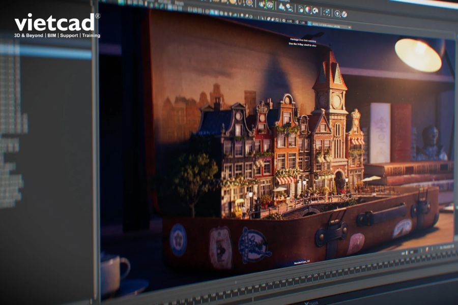 Chaos Vantage render real-time trực tiếp trong viewport với chất lượng hướng đến final frame