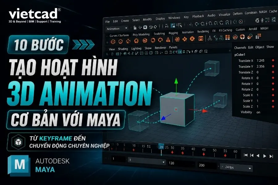 Cách tạo hoạt hình 3D Animation cơ bản với Maya