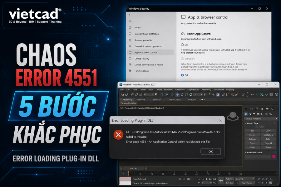 Chaos error 4551 - Hướng dẫn khắc phục lỗi error loading plug-in DLL