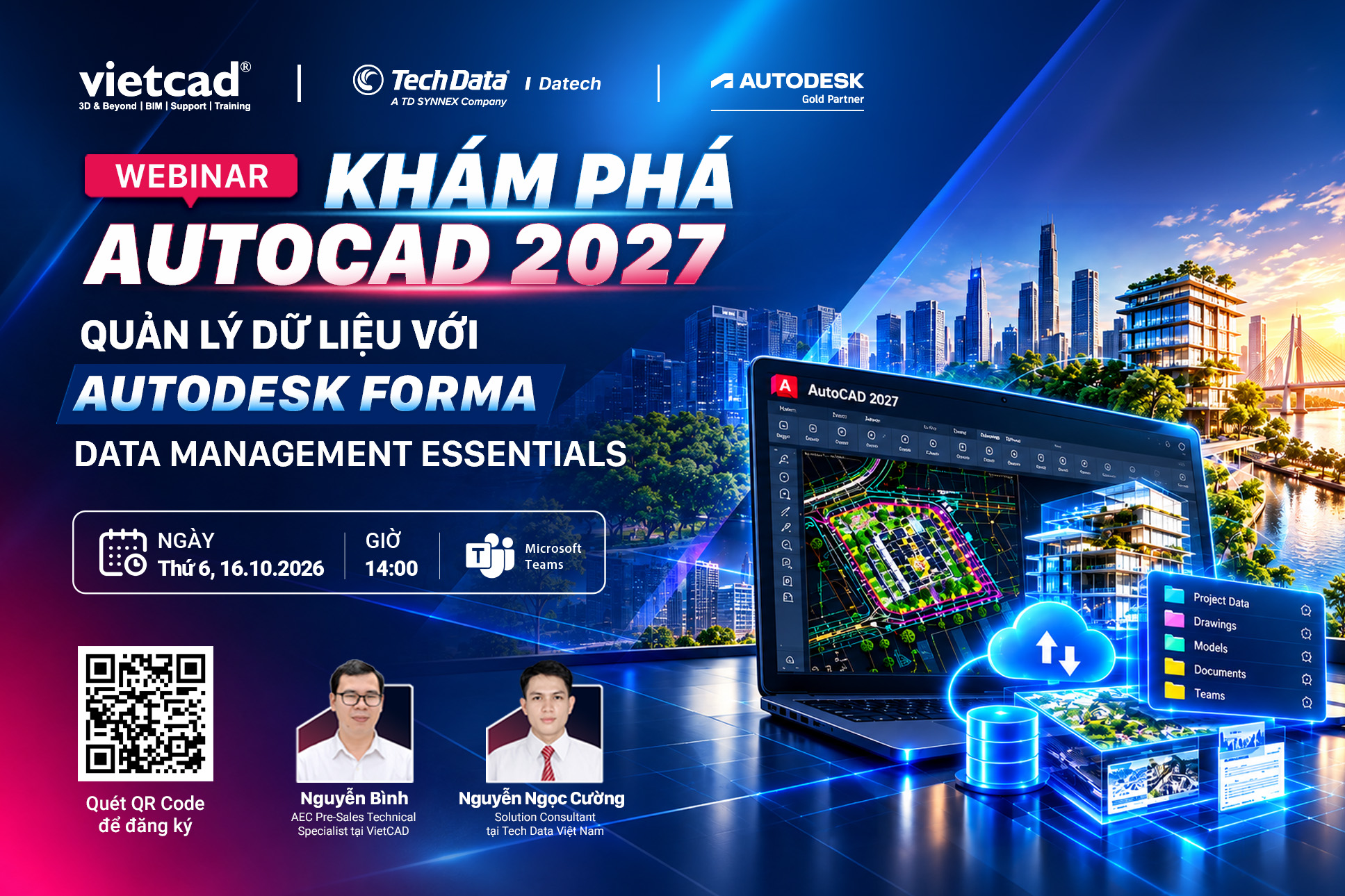 Webinar: Khám phá AutoCAD 2027 - Quản lý dữ liệu với Autodesk Forma