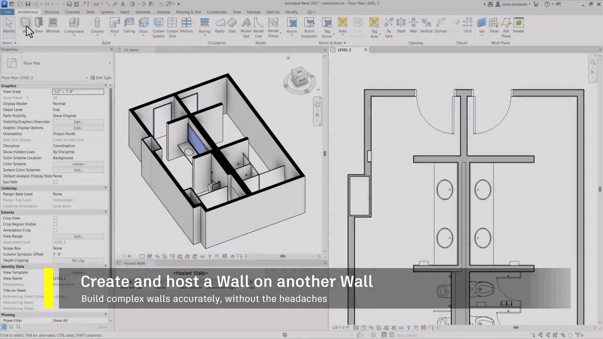 Create and Host a Wall on Another Wall