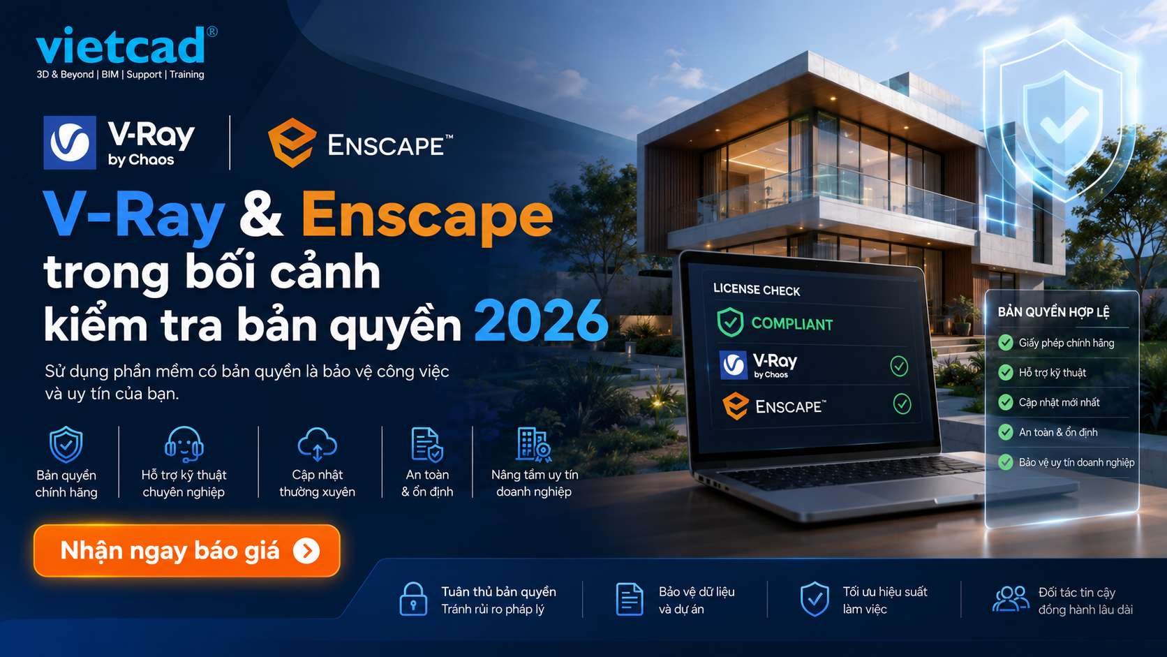 Chaos Partner - Mua V-Ray, Enscape, Corona bản quyền 