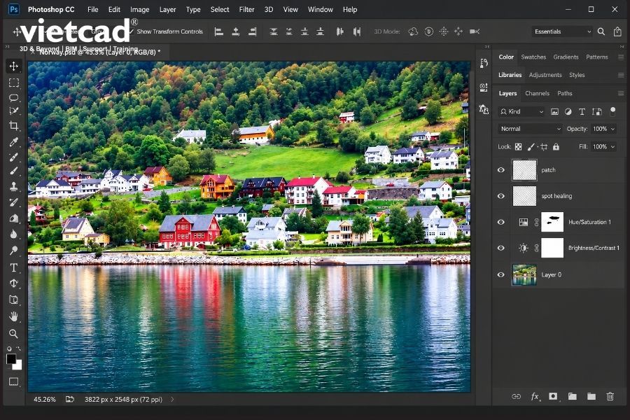 Adobe Photoshop cung cấp c&aacute;c c&ocirc;ng cụ chỉnh sửa ảnh, layer v&agrave; điều chỉnh m&agrave;u sắc để kiểm so&aacute;t chi tiết h&igrave;nh ảnh