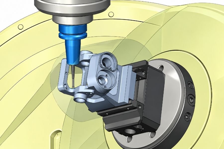 M&ocirc; phỏng m&aacute;y CNC, đồ g&aacute; v&agrave; chi tiết gia c&ocirc;ng trong Mastercam