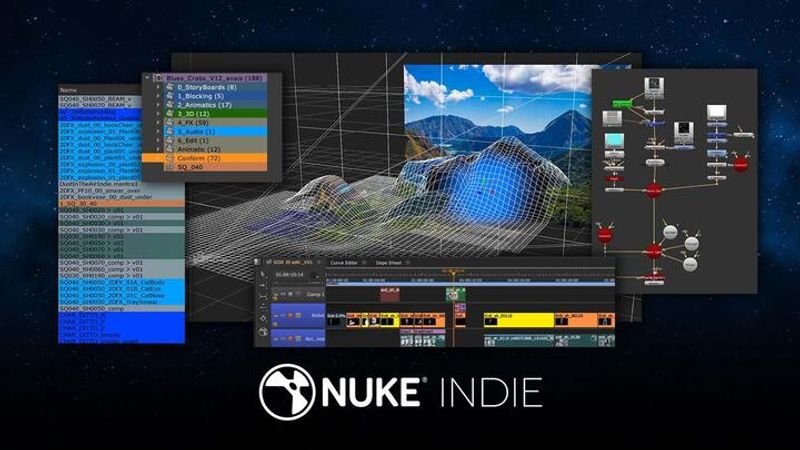 Node graph trên phần mềm Nuke Indie