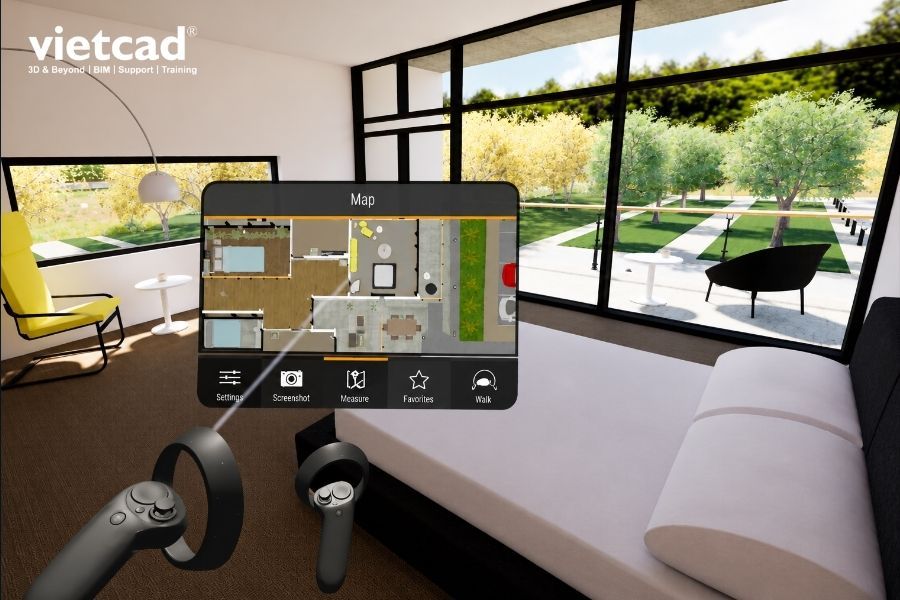 Enscape hỗ trợ VR để tr&igrave;nh b&agrave;y v&agrave; trải nghiệm kh&ocirc;ng gian thiết kế trực quan