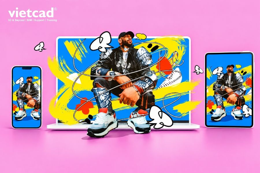 Thiết kế s&aacute;ng tạo đa dạng với hệ sinh th&aacute;i phần mềm Adobe, từ thiết kế đồ họa, chỉnh sửa h&igrave;nh ảnh đến sản xuất nội dung số chuy&ecirc;n nghiệp