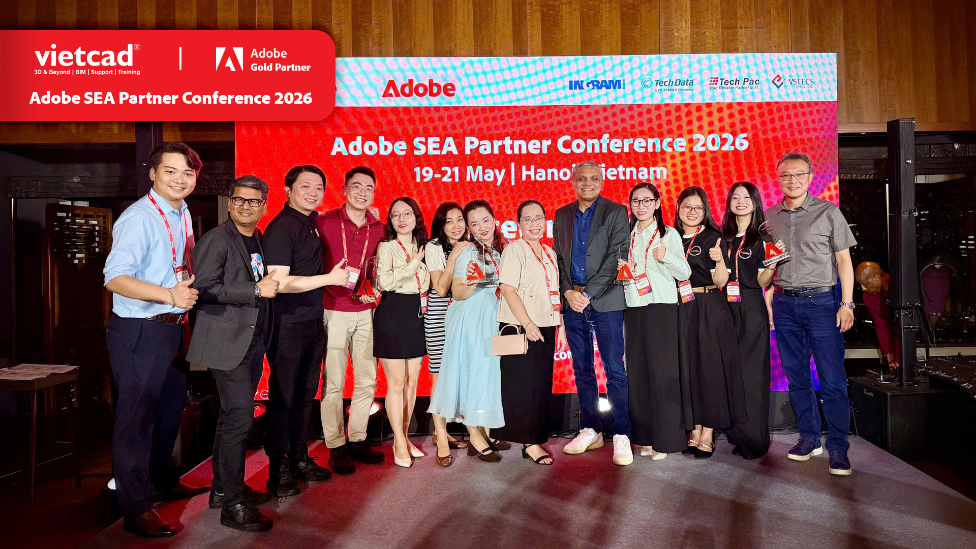 ietCAD nhận giải Adobe SEA Top Gold Partner of the Year 2026