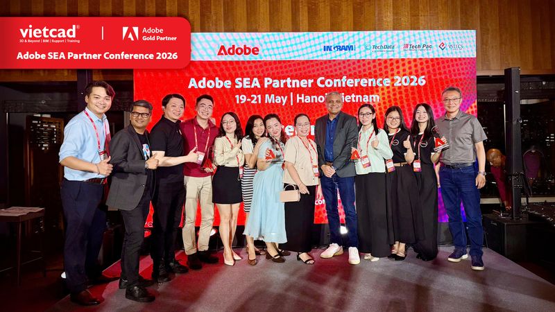 ietCAD nhận giải Adobe SEA Top Gold Partner of the Year 2026