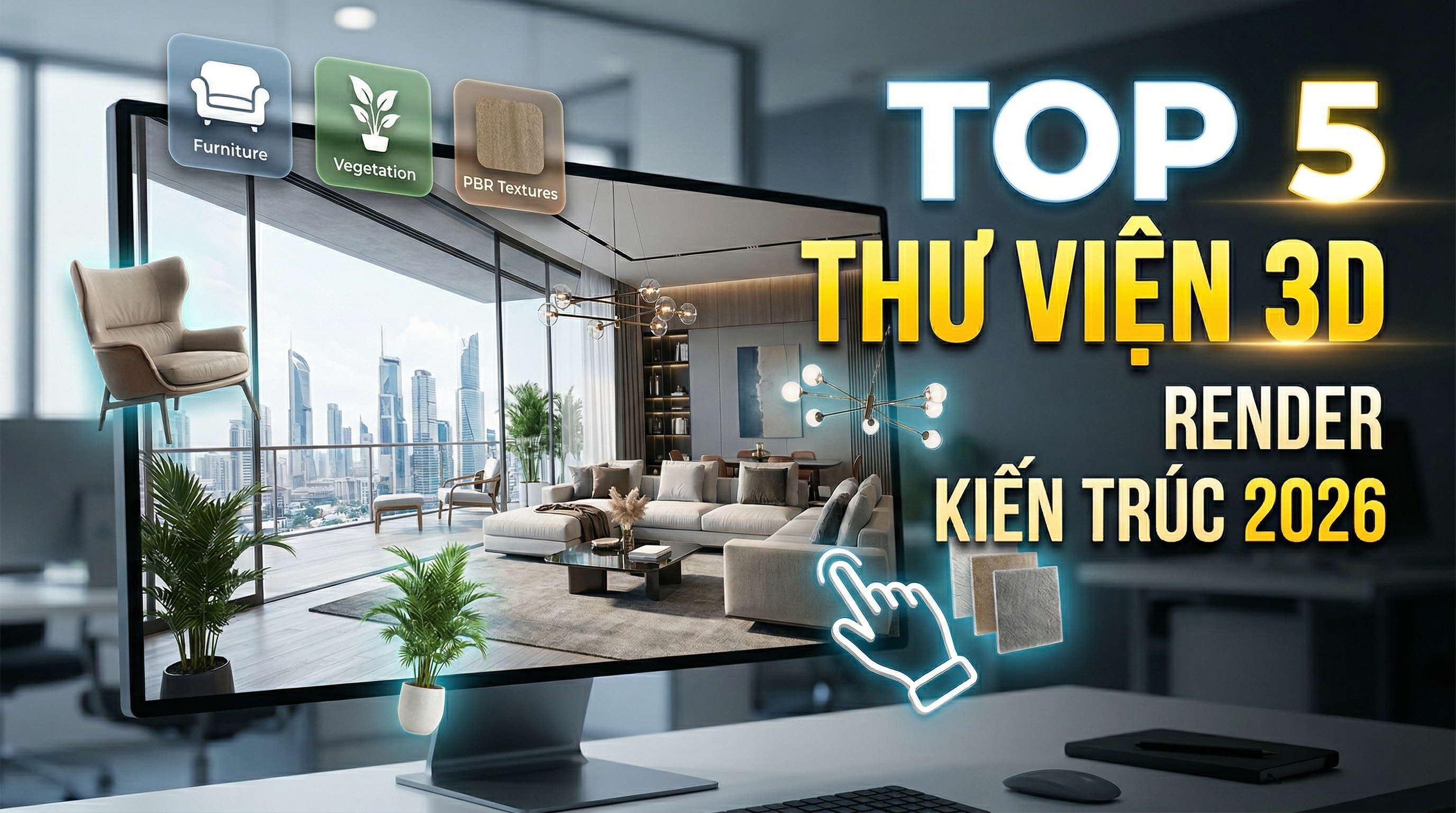 Top 5 Thư Viện Tài Nguyên 3D Tốt Nhất Cho Render Kiến Trúc Năm 2026
