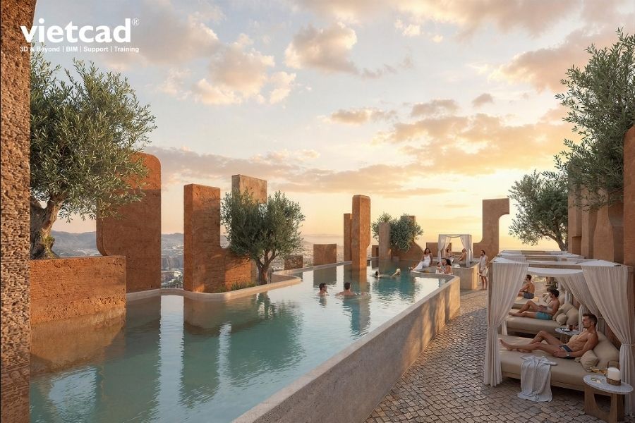 D5 Render gi&uacute;p Rojkind Arquitectos đ&aacute;nh gi&aacute; vật liệu v&agrave; &aacute;nh s&aacute;ng theo thời gian thực
